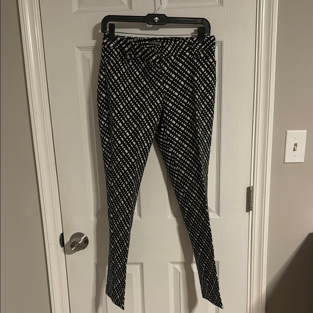 Express Columnist Monochrome Geometric Pants